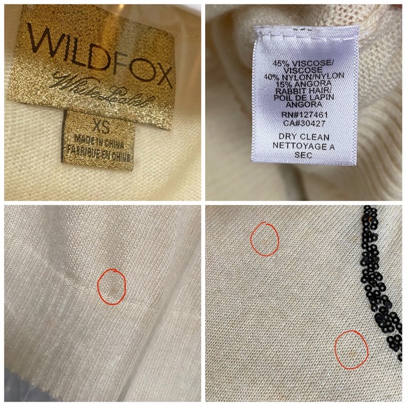 Wildfox sequin Ice cream cone smile soft serve smiley face cream sweater - Picture 6 of 8